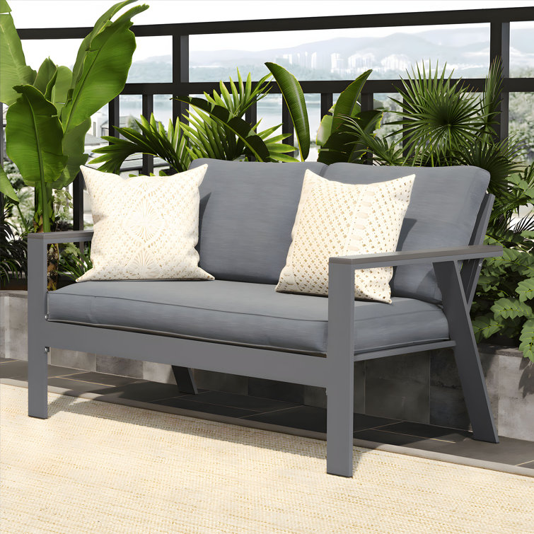 Aluminum outdoor deals loveseat